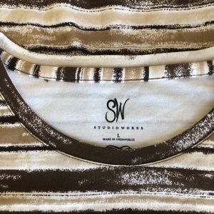 Studio Works short sleeve Striped Top NWOT